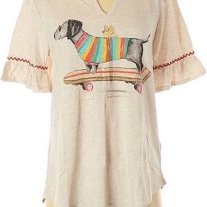 Democracy Skateboarding Dog Knit Top